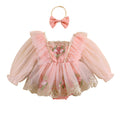 One opening Baby Girl Clothes Floral Boho Lace Romper Bodysuit Romper Jumpsuit Summer Outfit Fall Baby Clothes Girls (Floral-Pink 6-12 Months)