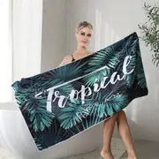 Microfiber Beach Towel - Quick Dry Double Sided Fleece