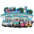 Bits and Pieces – 750 Piece Jigsaw Puzzle for Adults – Rocket Drive - in - Classic Cars Retro Diner Jigsaw Puzzle by Chris Dobrowolski Completed Puzzle Size: 20" x 27"