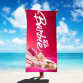Custom Cartoon Barbie Beach Towel - Quick-Dry, Reversible