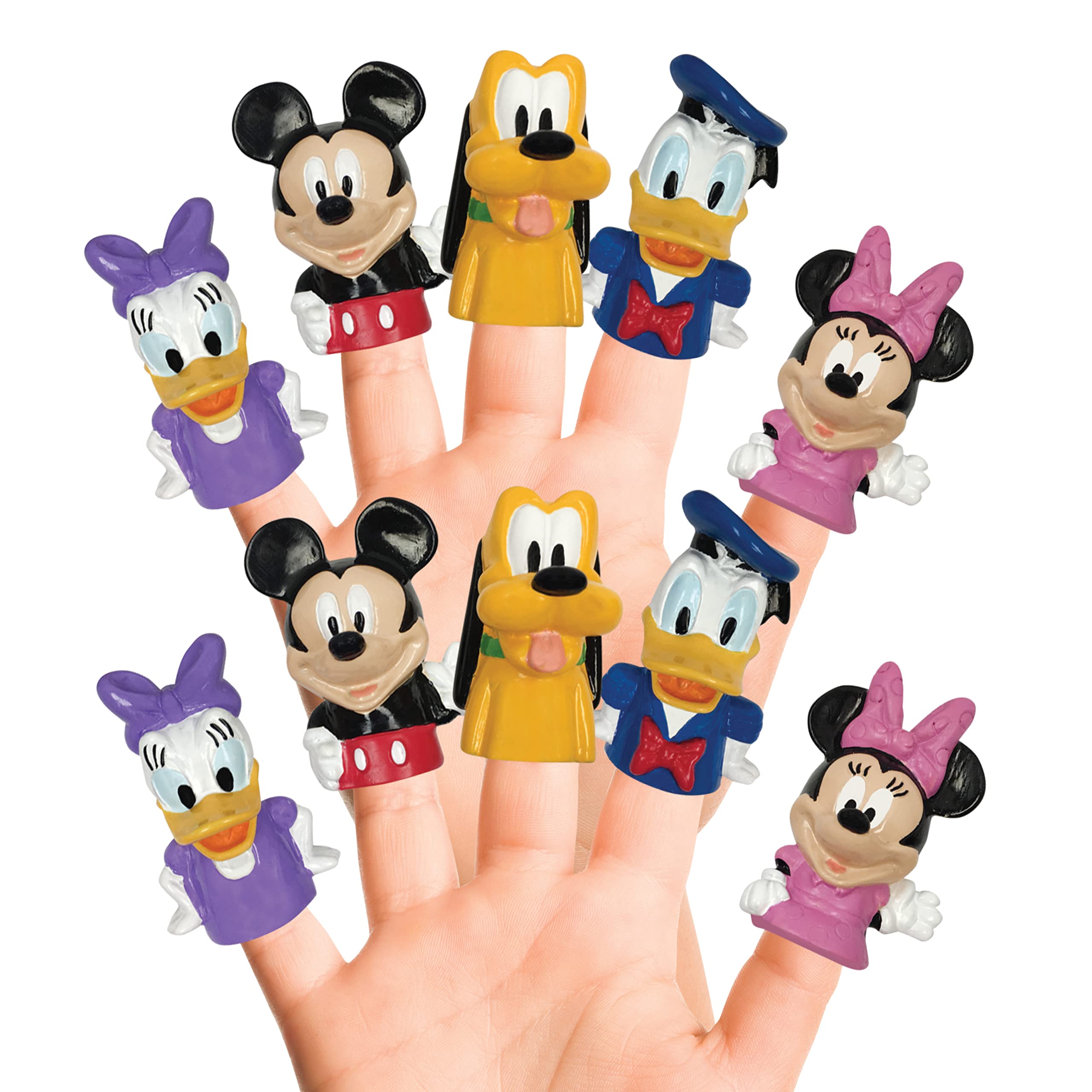 Disney Mickey Mouse & Friends 10 Piece Finger Puppet Set Party Favors Educational Bath Toys Floating Pool Toys Beach Toys Finger Toys Playtime