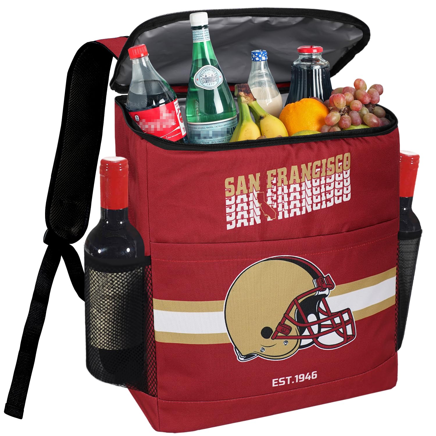 San Francisco Backpack Cooler for Men - 30 Cans Beer Cooler Bag - Soft Backpack Cooler Insulated Waterproof Leak Proof