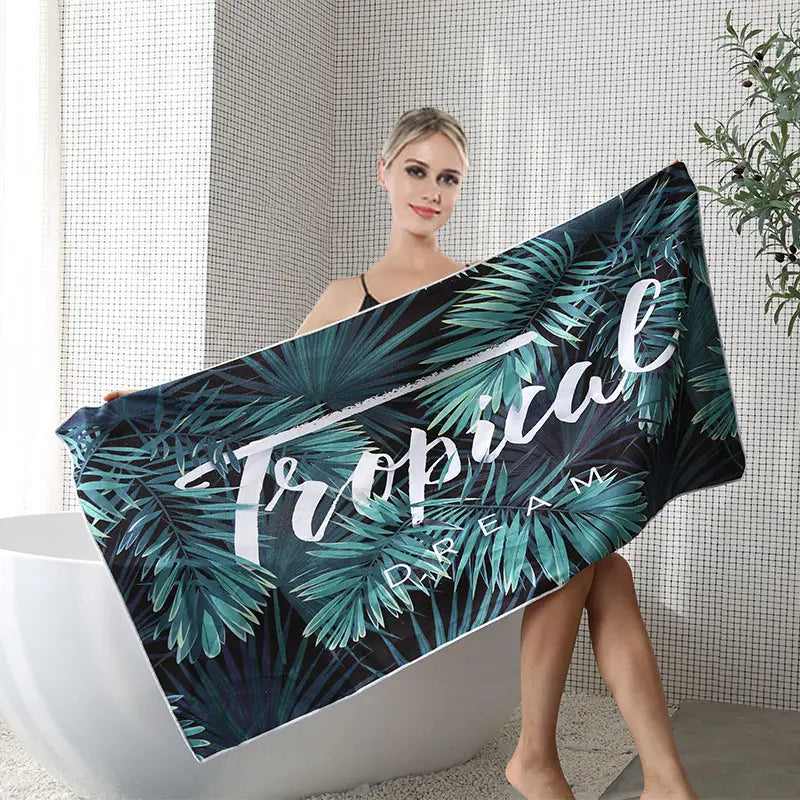 Microfiber Beach Towel - Quick Dry Double Sided Fleece