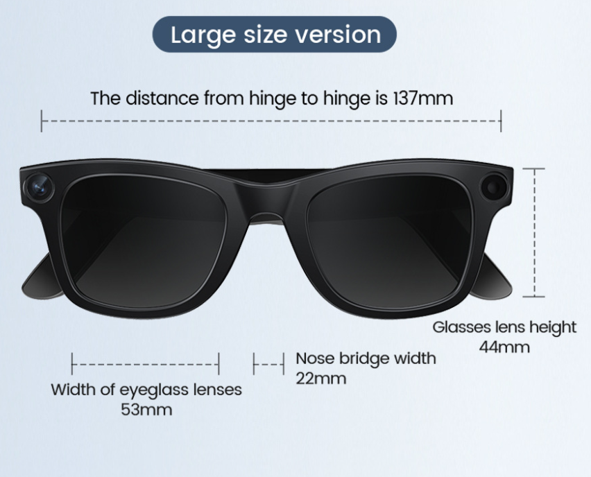 AI Smart Glasses with Camera – Wearable Tech Sunglasses for Photos & Video