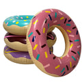 4 Pack Donut Pool Floats for Kids & Adults 30" Swim Rings Tubes Floaties for Swimming Pool Donut Inflatable for Party Decorations Beach Toys by 4Es Novelty