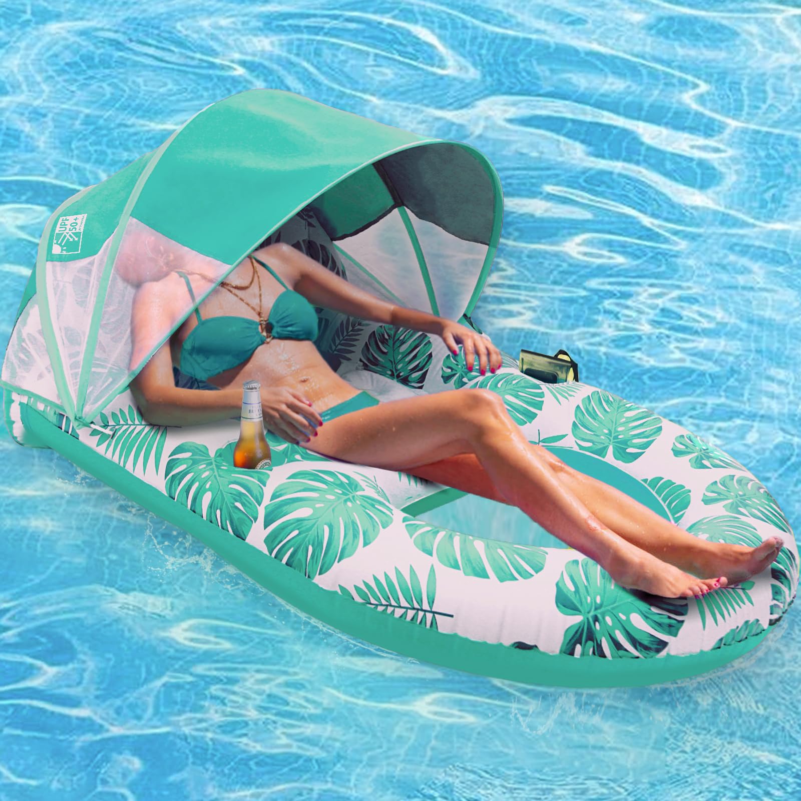 Pool Lounge Float with Canopy