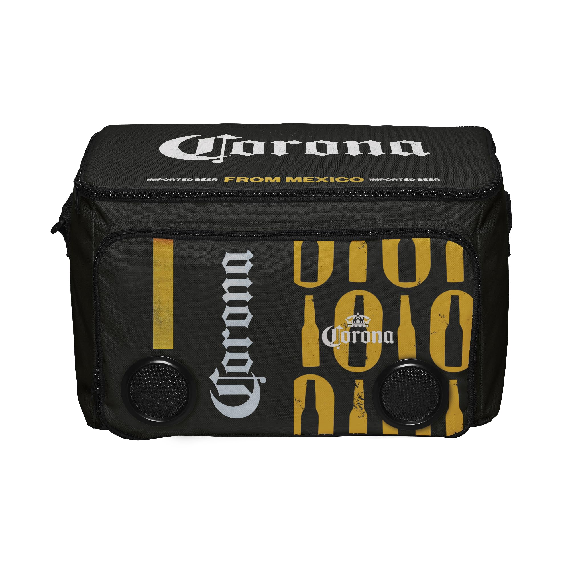 Corona Insulated Cooler with Speakers Modern Floating Cooler with Speakers Super Portable Travel Cooler Durable Speaker Cooler with Bluetooth for Parties Festivals Boats and Beaches Holds 36 cans